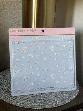 Love Shack Fancy X Yoobi Everblooming Rosettes Mouse Pad Breezy Blue